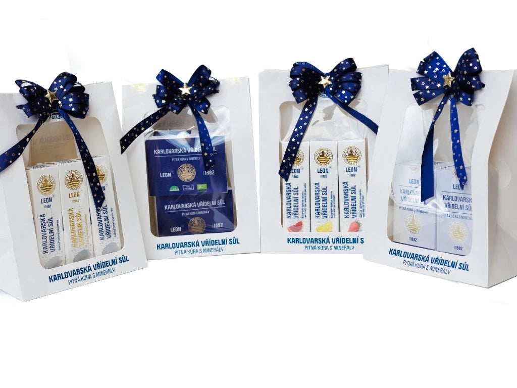Elegantní balení Natural - kombinace LEON Šumivé tablety 1000 mg / 3 x 20 ks – Dárková taška