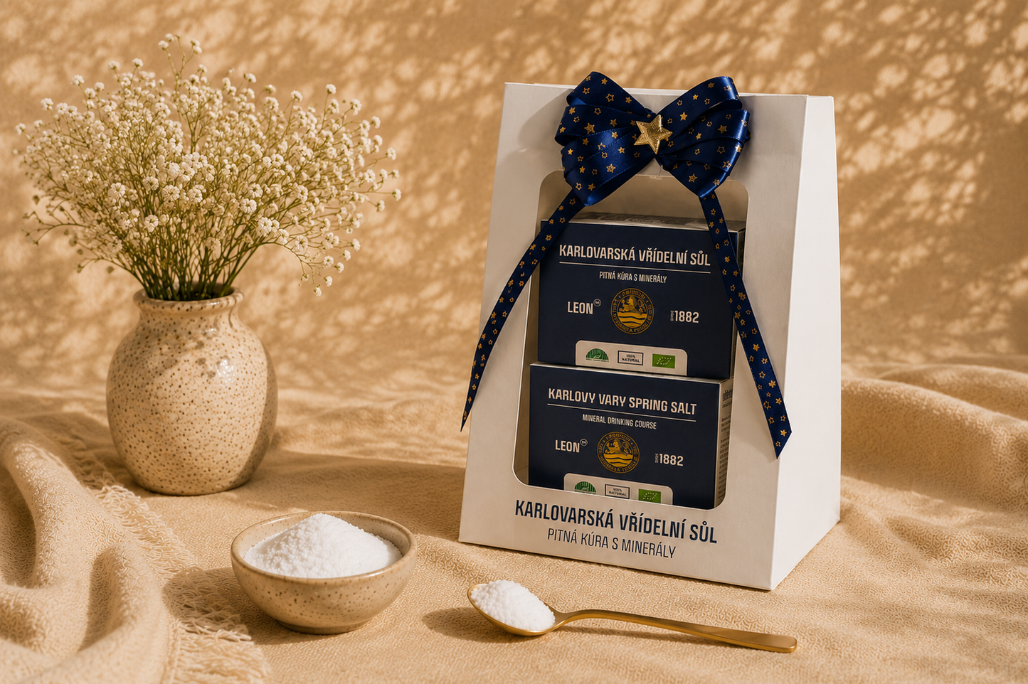 Elegantní balení - kombinace 2x Karlovarská pitná sůl v sáčcích 20x3g