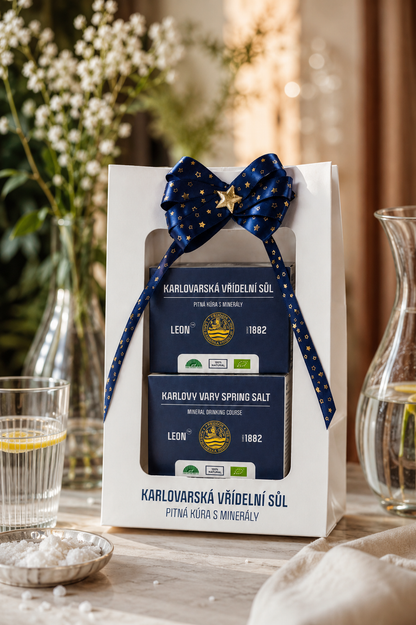 Elegantní balení - kombinace 2x Karlovarská pitná sůl v sáčcích 20x3g