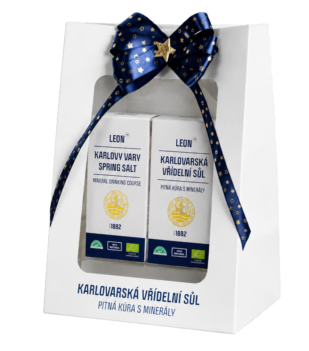 Elegantní balení - 2x Karlovarská pitná vřídelní  sůl 100g