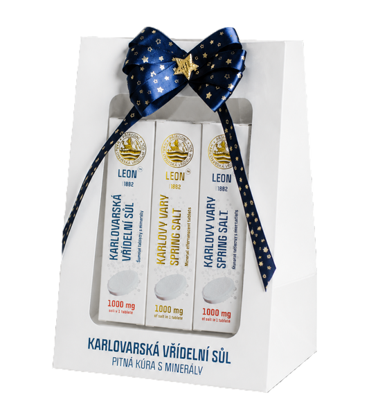 Elegantní balení Natural - kombinace LEON Šumivé tablety 1000 mg / 3 x 20 ks – Dárková taška