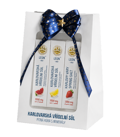Elegantní balení - kombinace LEON Šumivé tablety 1000 mg / 3 x 20 ks – Dárková taška