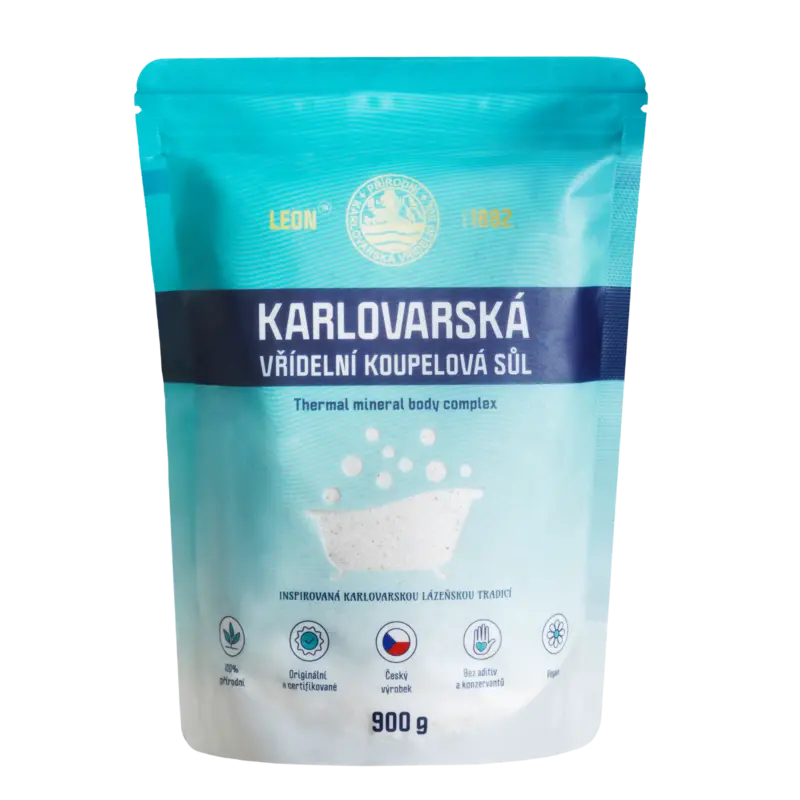 Tyrkysové balení Karlovarské koupelové soli
